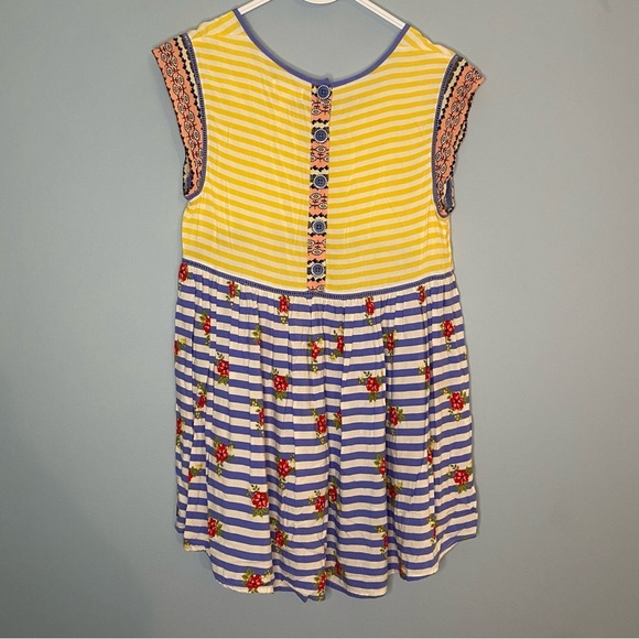 Matilda Jane Adventure Begins On My Mind Top Size Small Cap Sleeves Striped - Picture 2 of 8